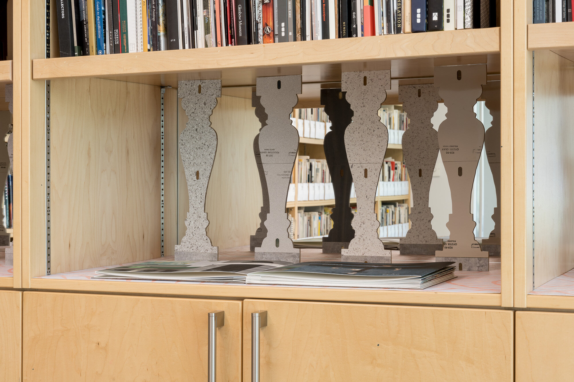 Bookcase - balustrade and artist book