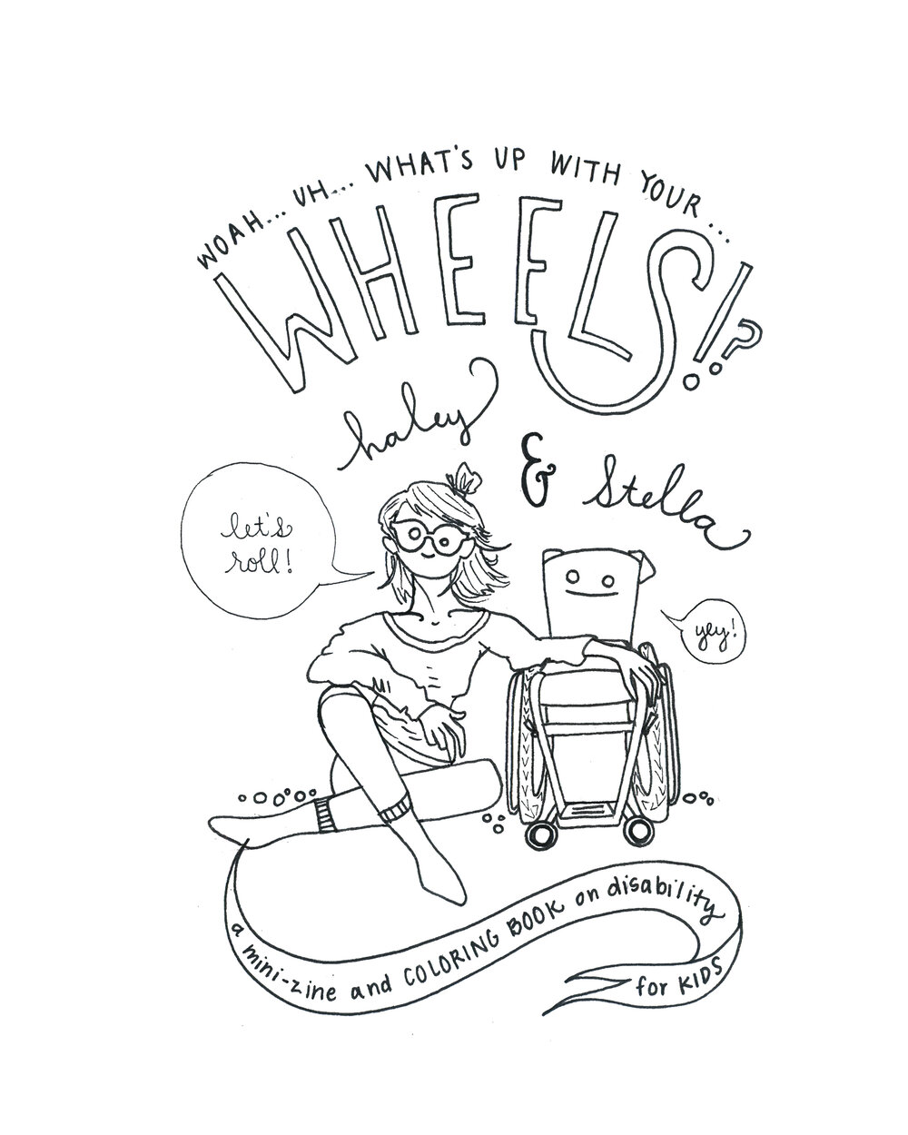 Download Free Wheels Downloadable Zine Coloring Book Haley Brown