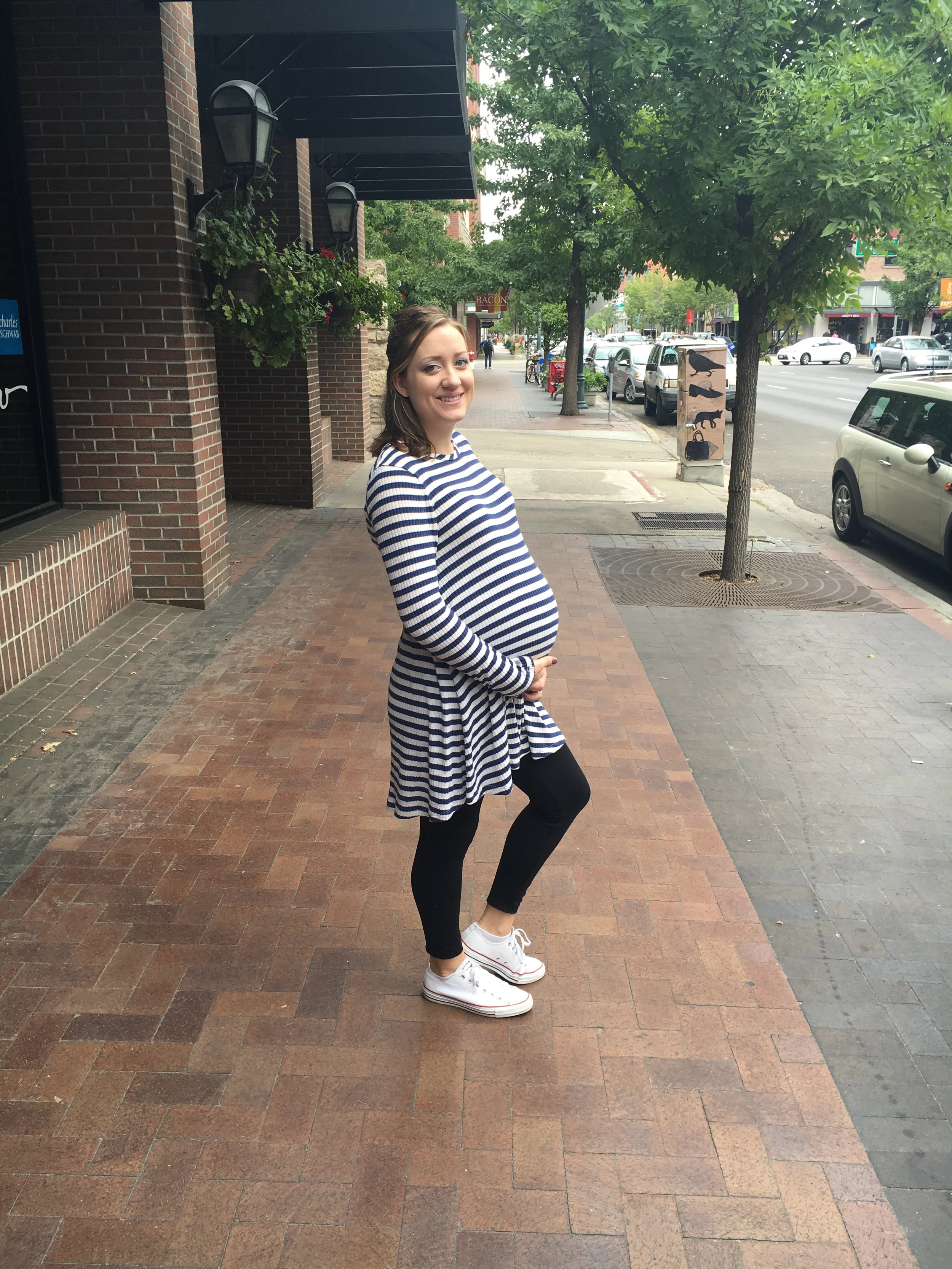 Fall clothes making a debut at 35 weeks!