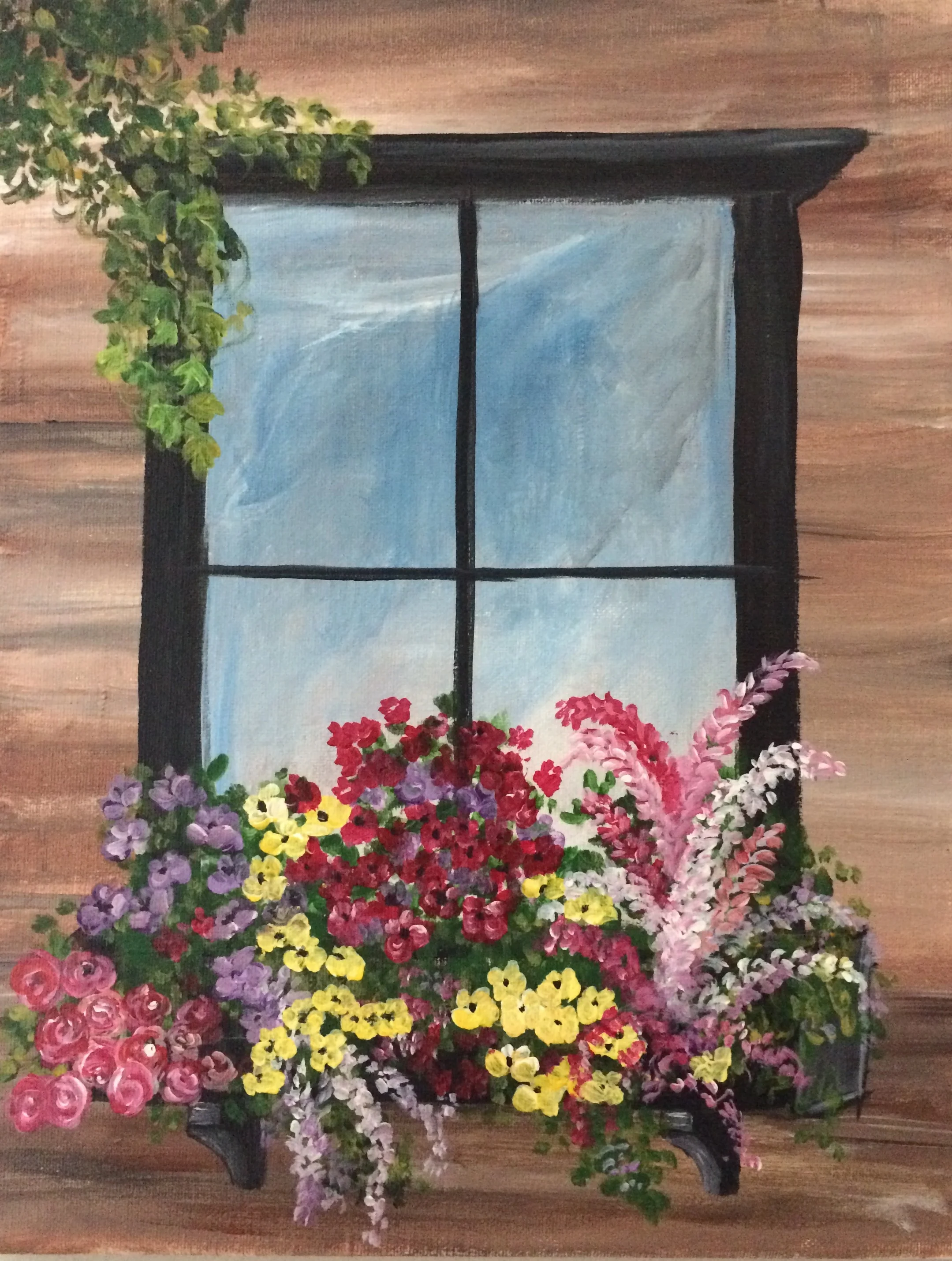 Blooming window in spring