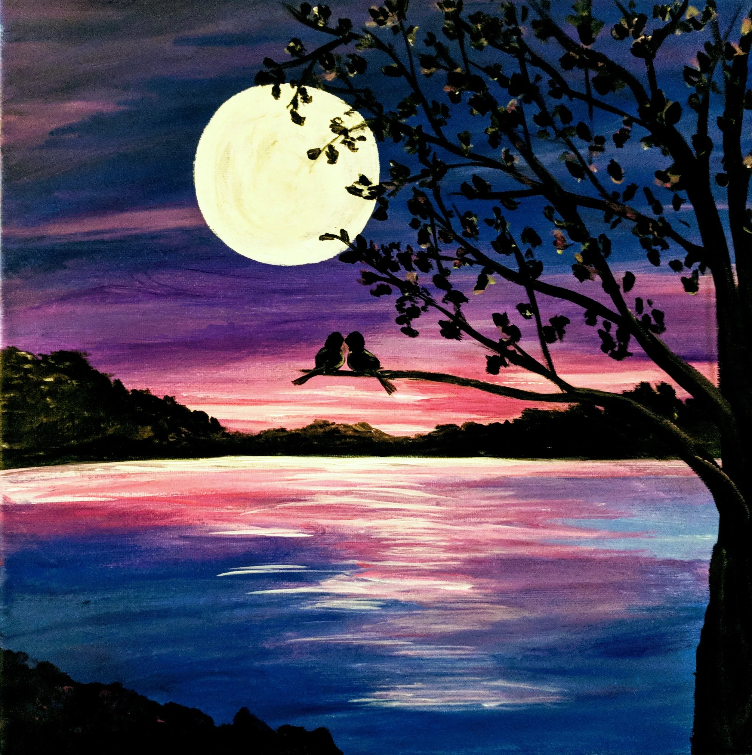 Moonlight Love Birds