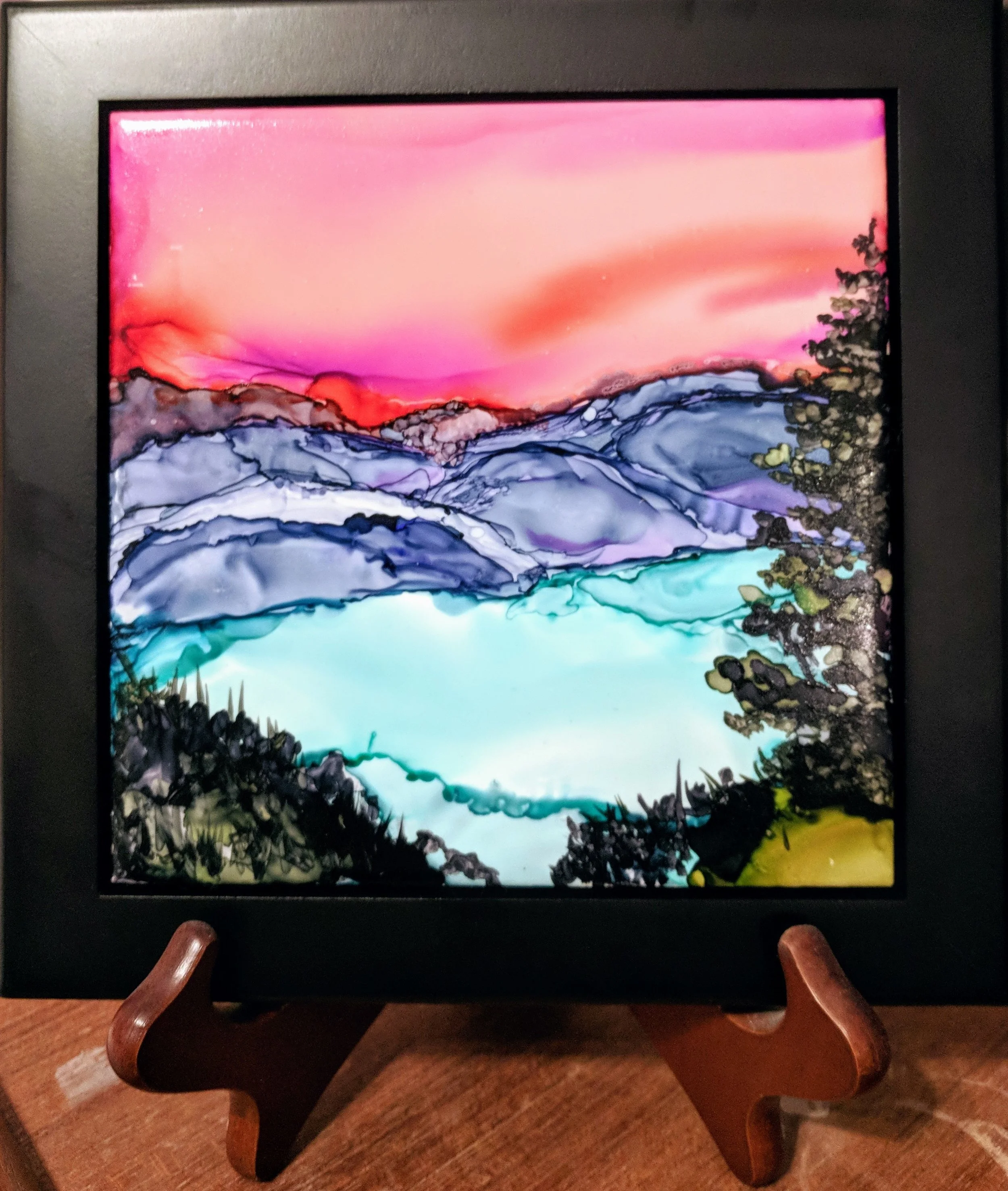 Lakeside sunset - SOLD