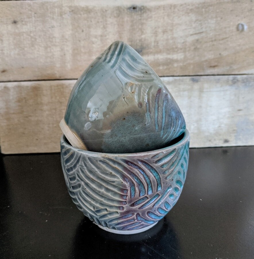 Carved Mini Stacking Bowls