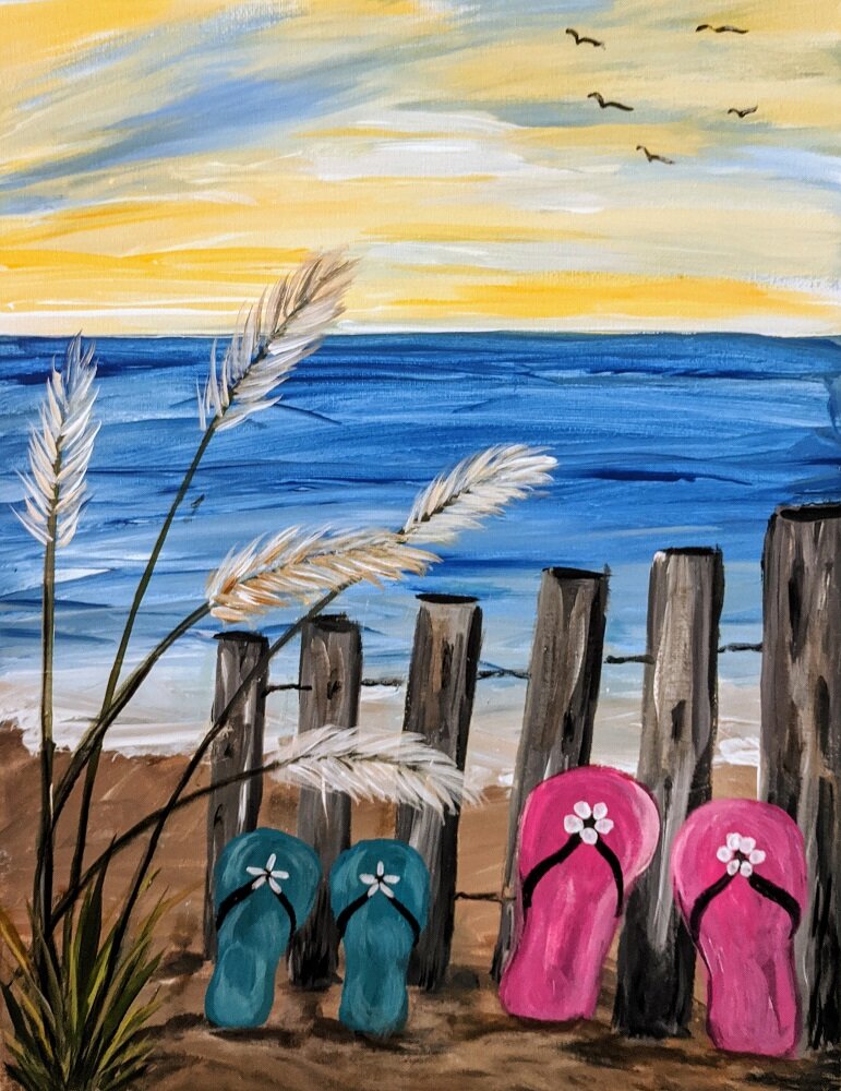 Beach Flops in the Sand