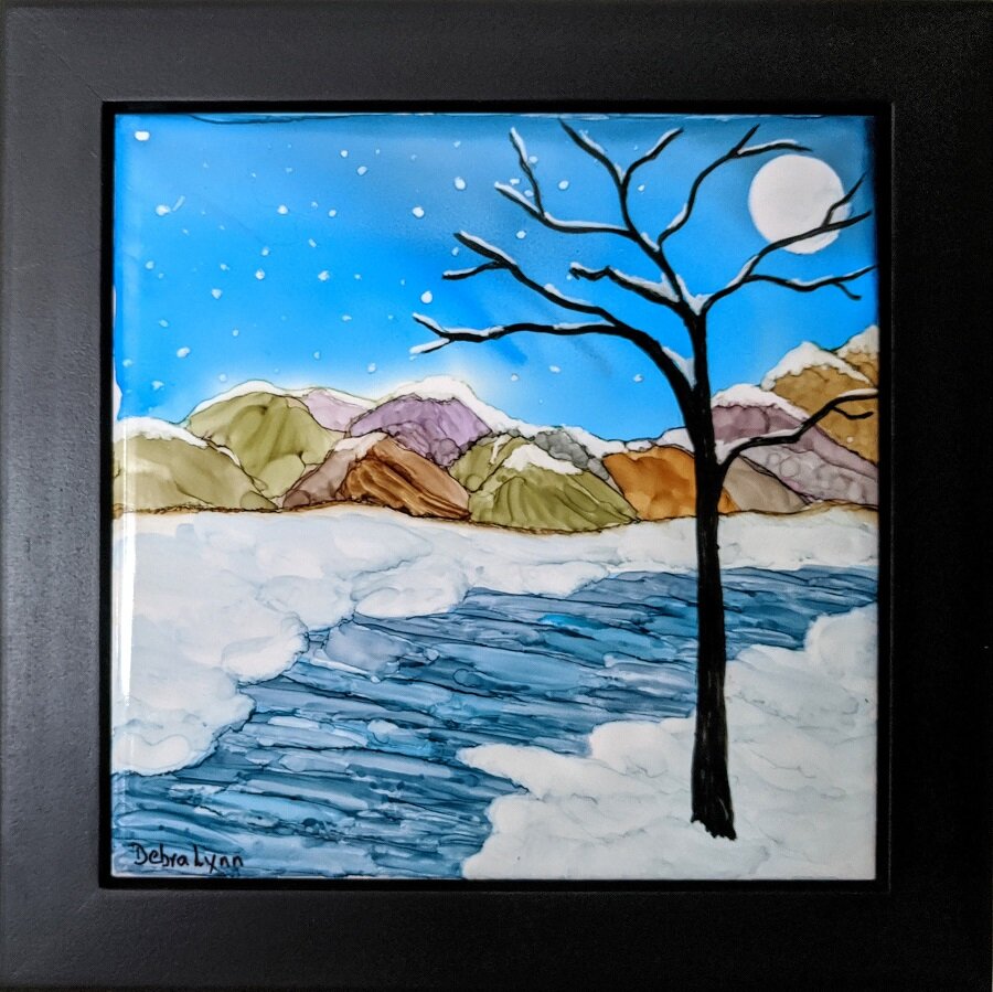 Snow Flakes at the River