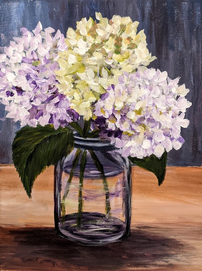 Pastels of Hydrangeas
