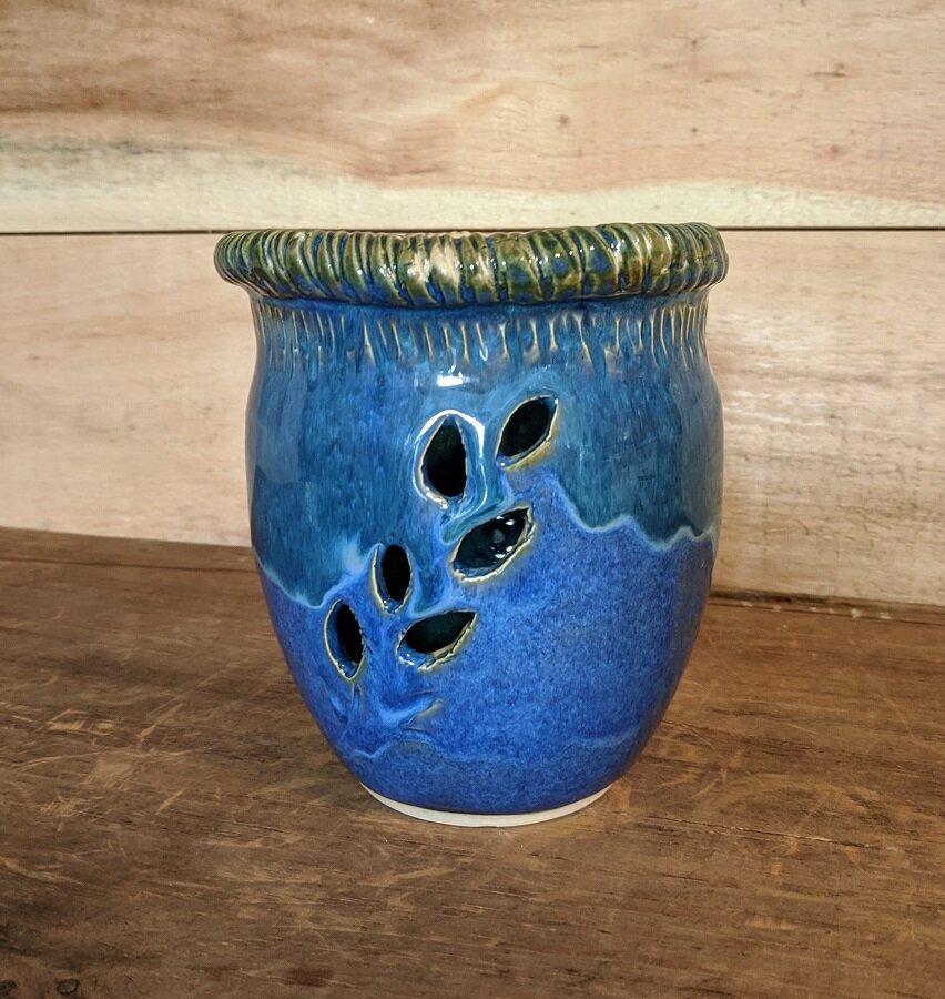 Carved Utensil Holder