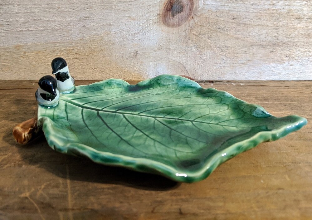 Chickadee leaf plate