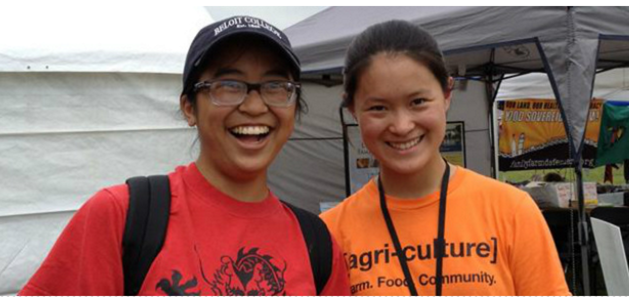 Pen pals Maia and Jaia happen to see each other at a renewable energy fair!