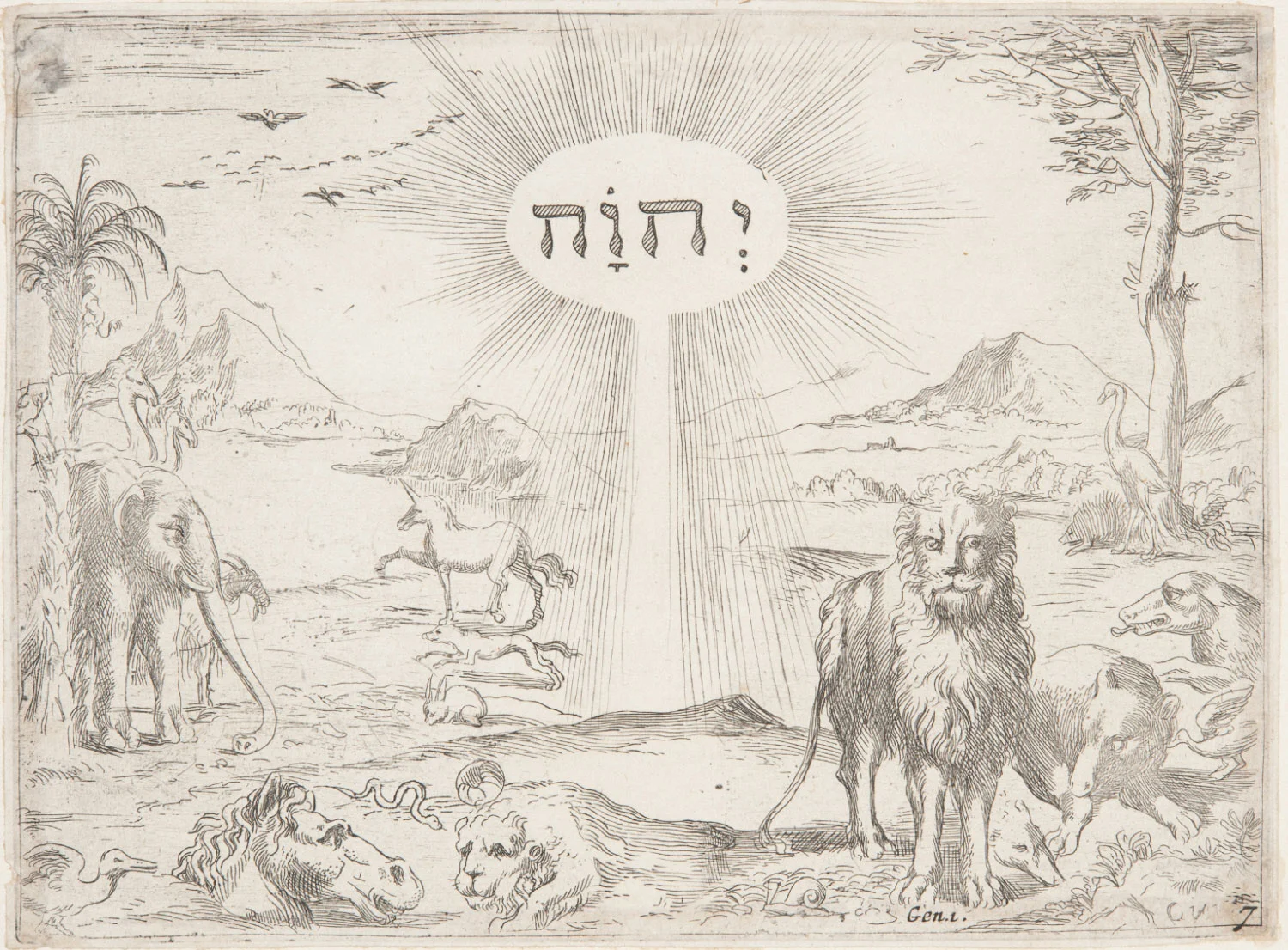 Creation of the Animals , 1607, by Giovanni Lanfranco, Italian from the Philadelphia Museum of Art