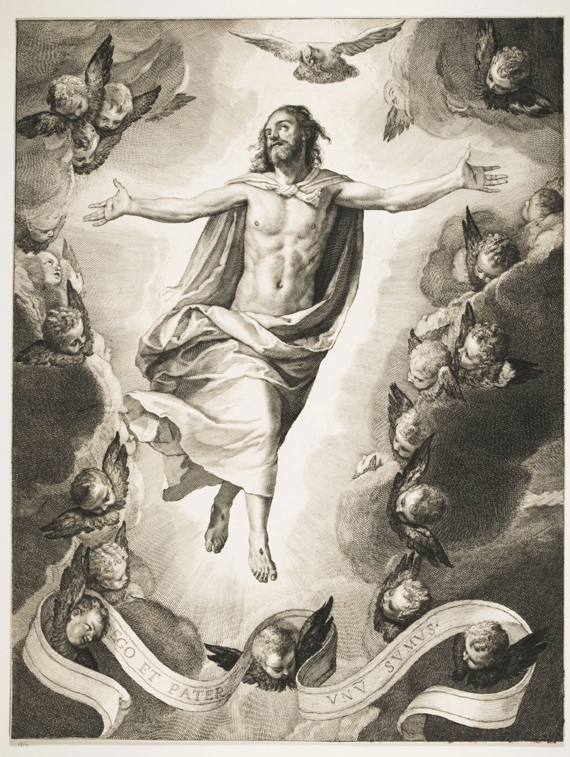 Ascension of Christ , c. 1655, by Cornelis de Visscher, Dutch from the Philadelphia Museum of Art