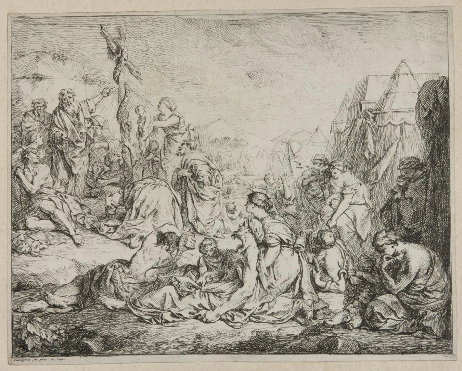 Moses and the Brazen Serpent , 1727, by Pierre Hubert Subleyras, Italian from the Philadelphia Museum of Art