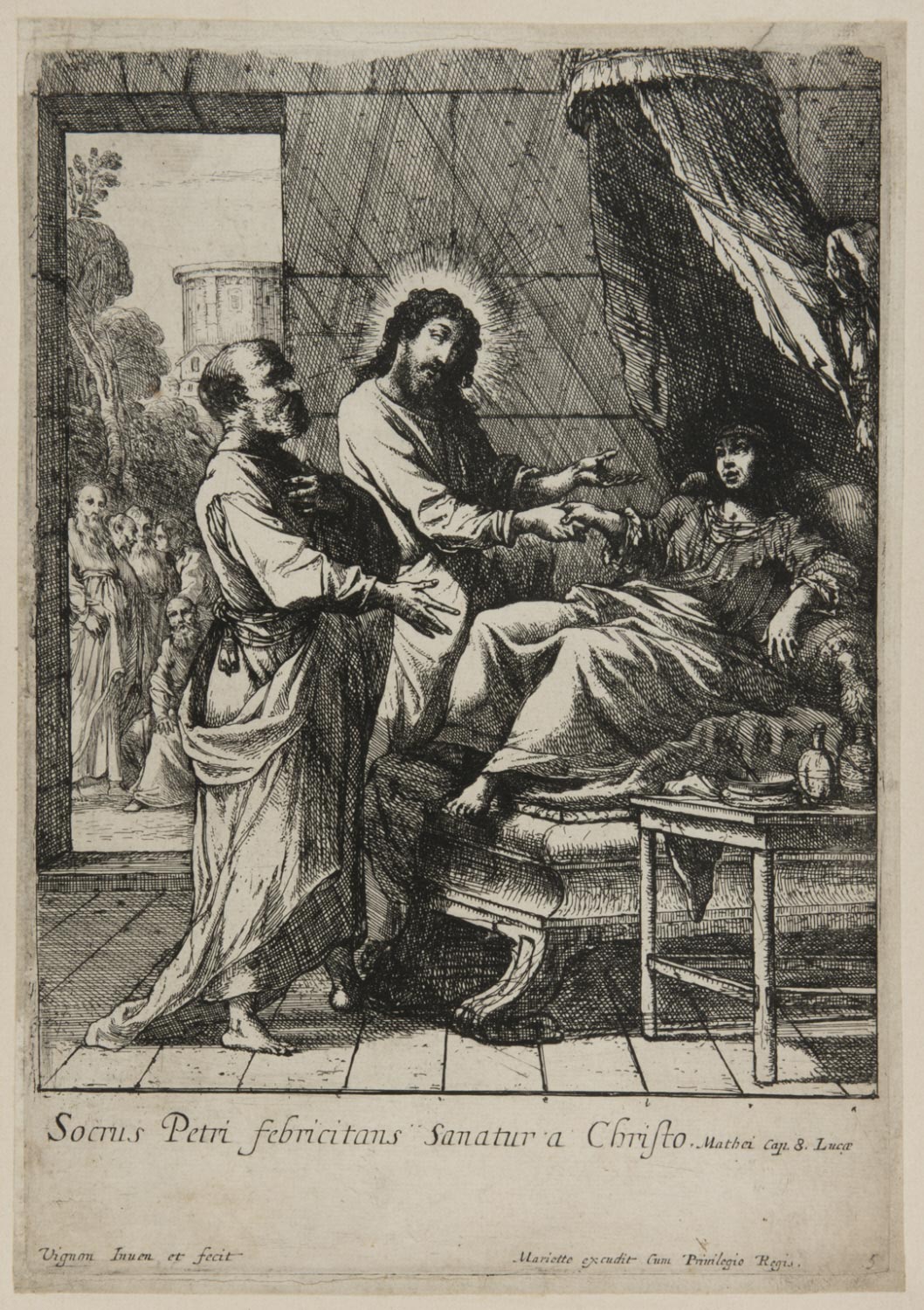 Christ Healing the Mother-in-Law of Saint Peter , 1630s, by Claude Vignon, French from the Philadelphia Museum of Art