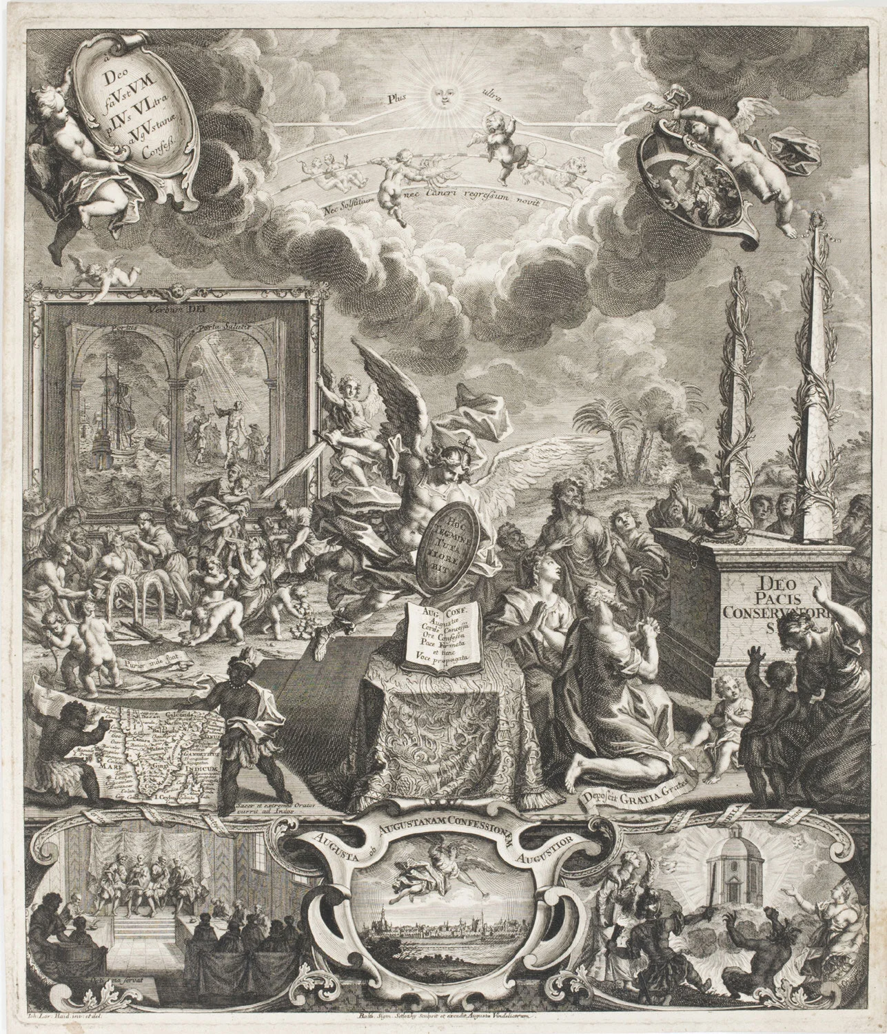 Allegory of the Augsburg Confession , 1730, by Balthasar Siegmund Setletzky, German from the Philadelphia Museum of Art