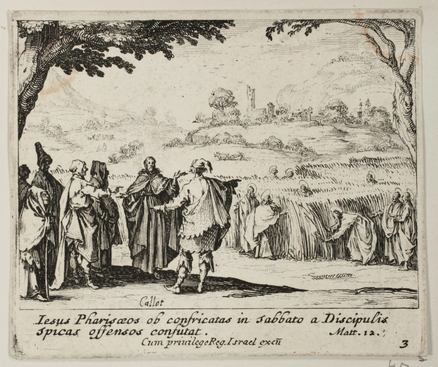 Jesus with the Pharisees , c. 1635, by Jacques Callot, French from the Philadelphia Museum of Art