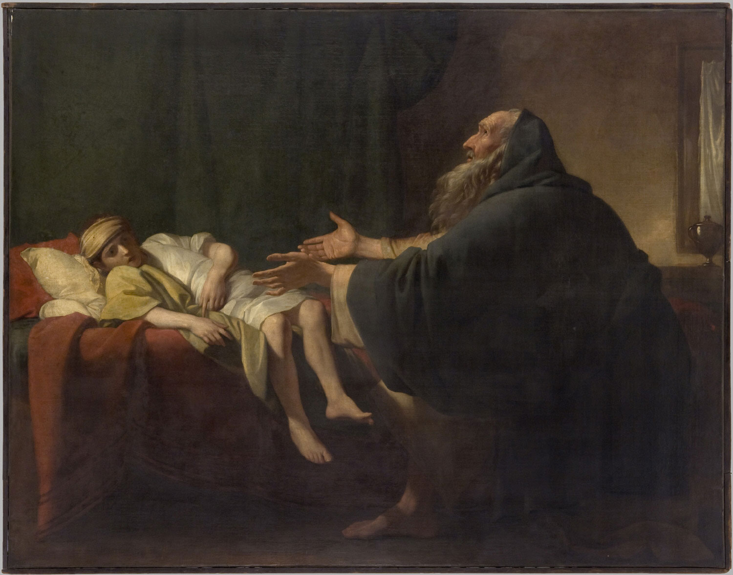 Elijah Raising the Widow's Son , 1774 , by Benjamin West, English from the Philadelphia Museum of Art
