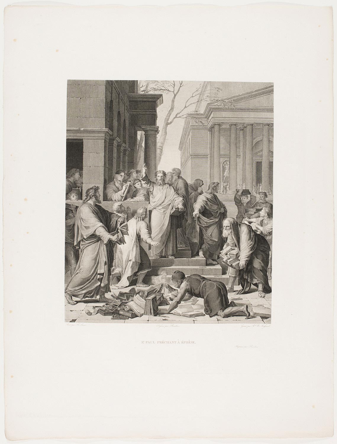 Saint Paul Preaching at Ephesus , c. 1803, by Jean Baptiste Raphael Urbain Massard, French from the Philadelphia Museum of Art