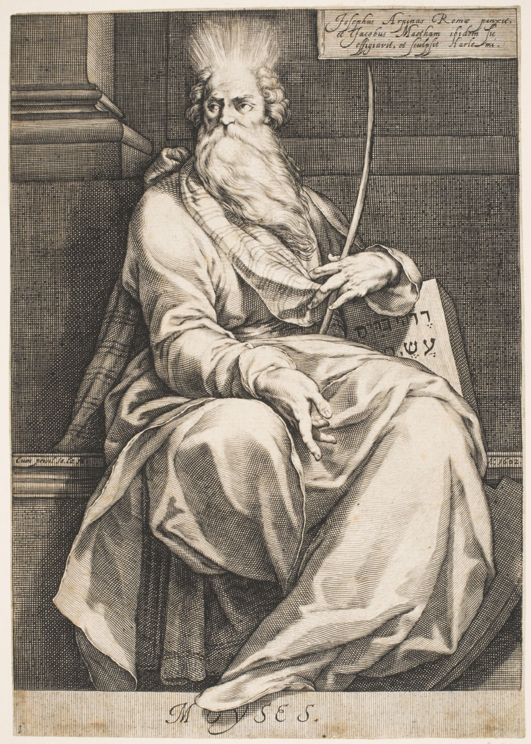 Moses, Seated , 1602, by Jacob Matham, Dutch from the Philadelphia Museum of Art
