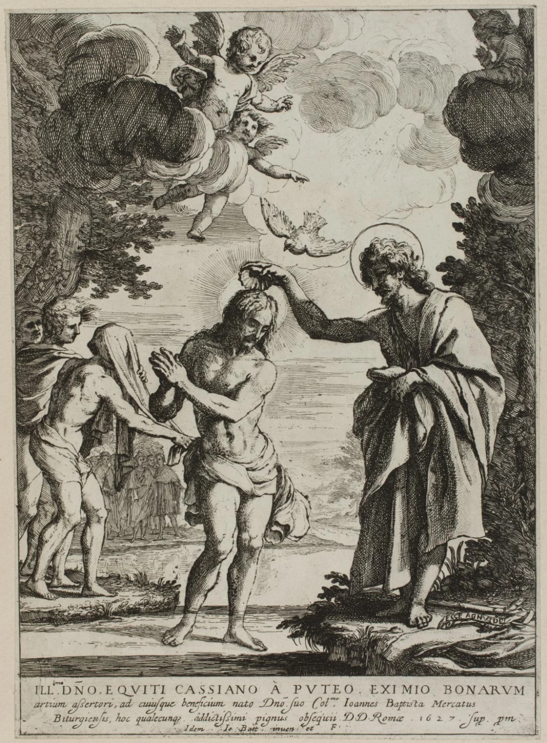 Baptism of Christ , 1627, by Giovanni Battista Mercati, Italian from the Philadelphia Museum of Art