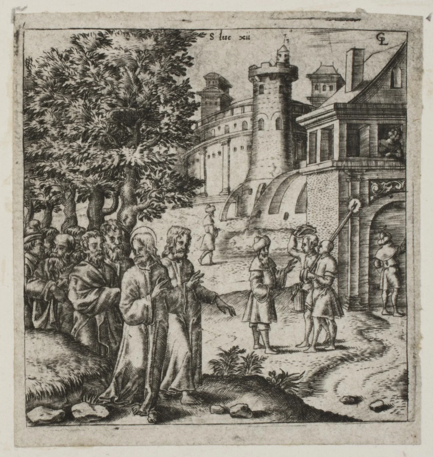 Jesus Followed by a Crowd , Late 16th century, by Léonard Gaultier, French, from the Philadelphia Museum of Art