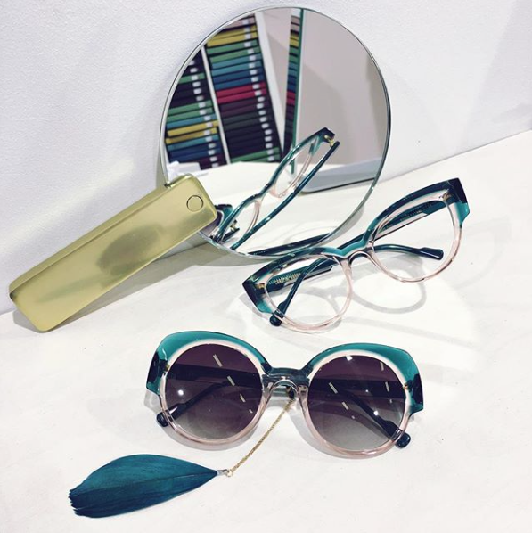 Caroline's use of color brings out your most exotic features &amp; beauty... Combinations you've never seen in eyewear, shapes you dream of, craftsmanship unparalleled. - P.O.
