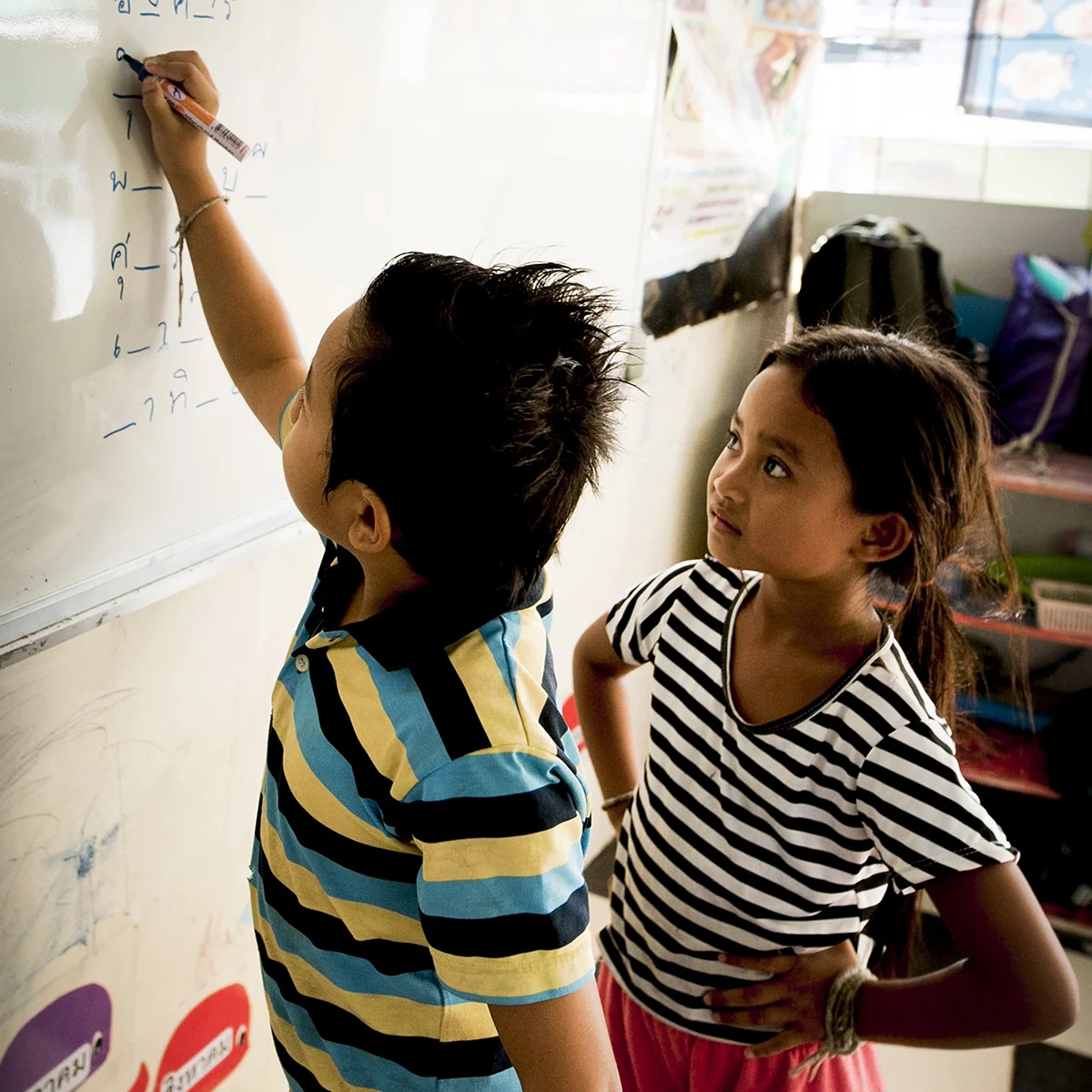 Practicing Thai in one of after-school sessions