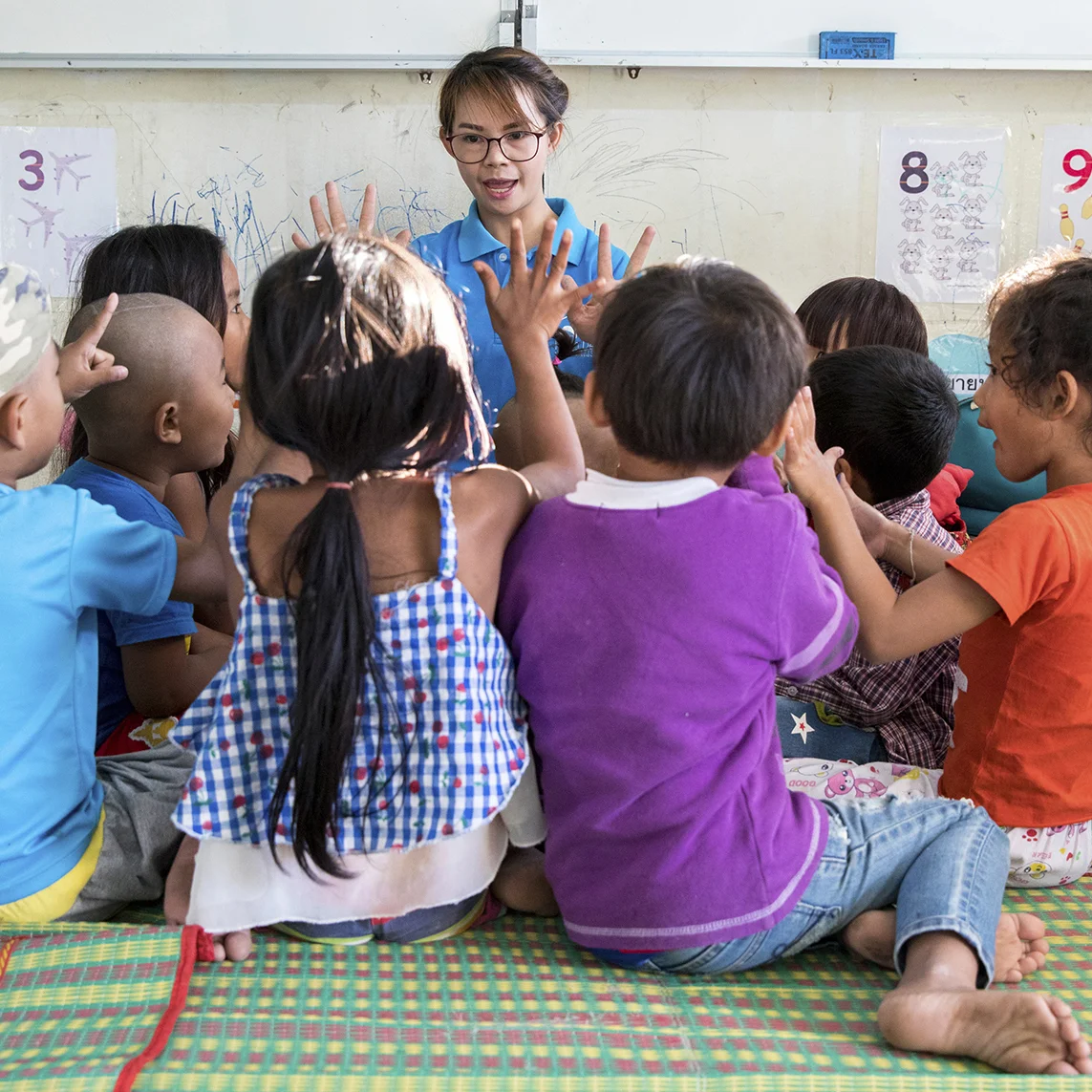 Non-formal education class about numbers