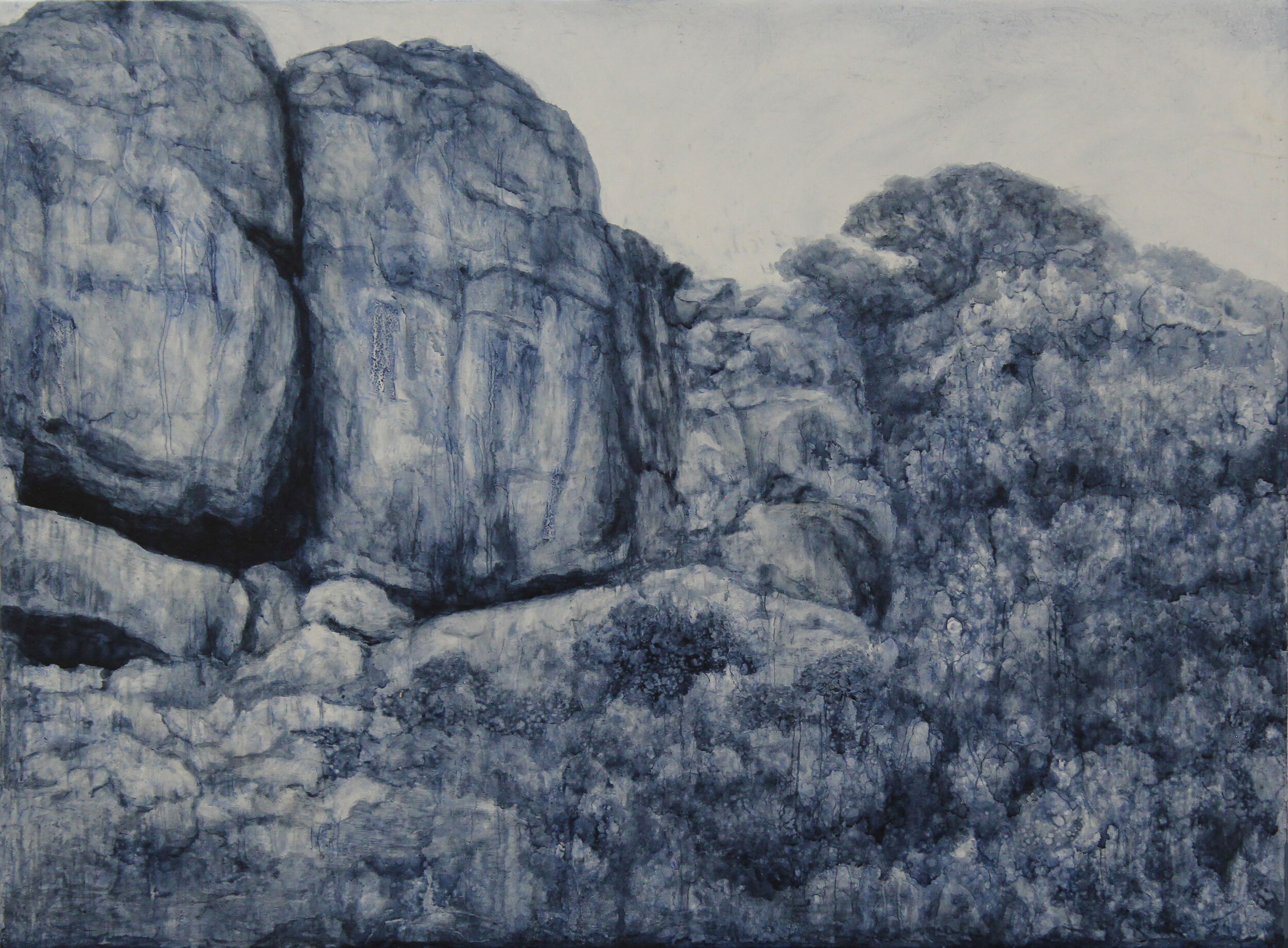 Gracetown north, oil and gesso on board, 2020, 30 x 40cm 