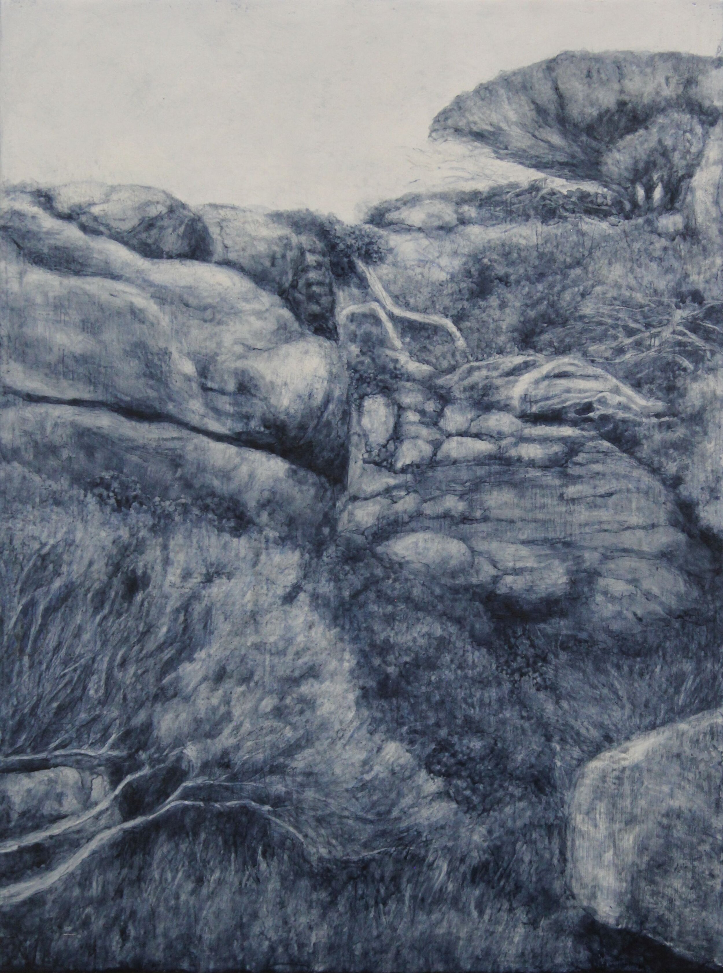 Gracetown north #3, oil and gesso on board, 2020, 40 x 30cm