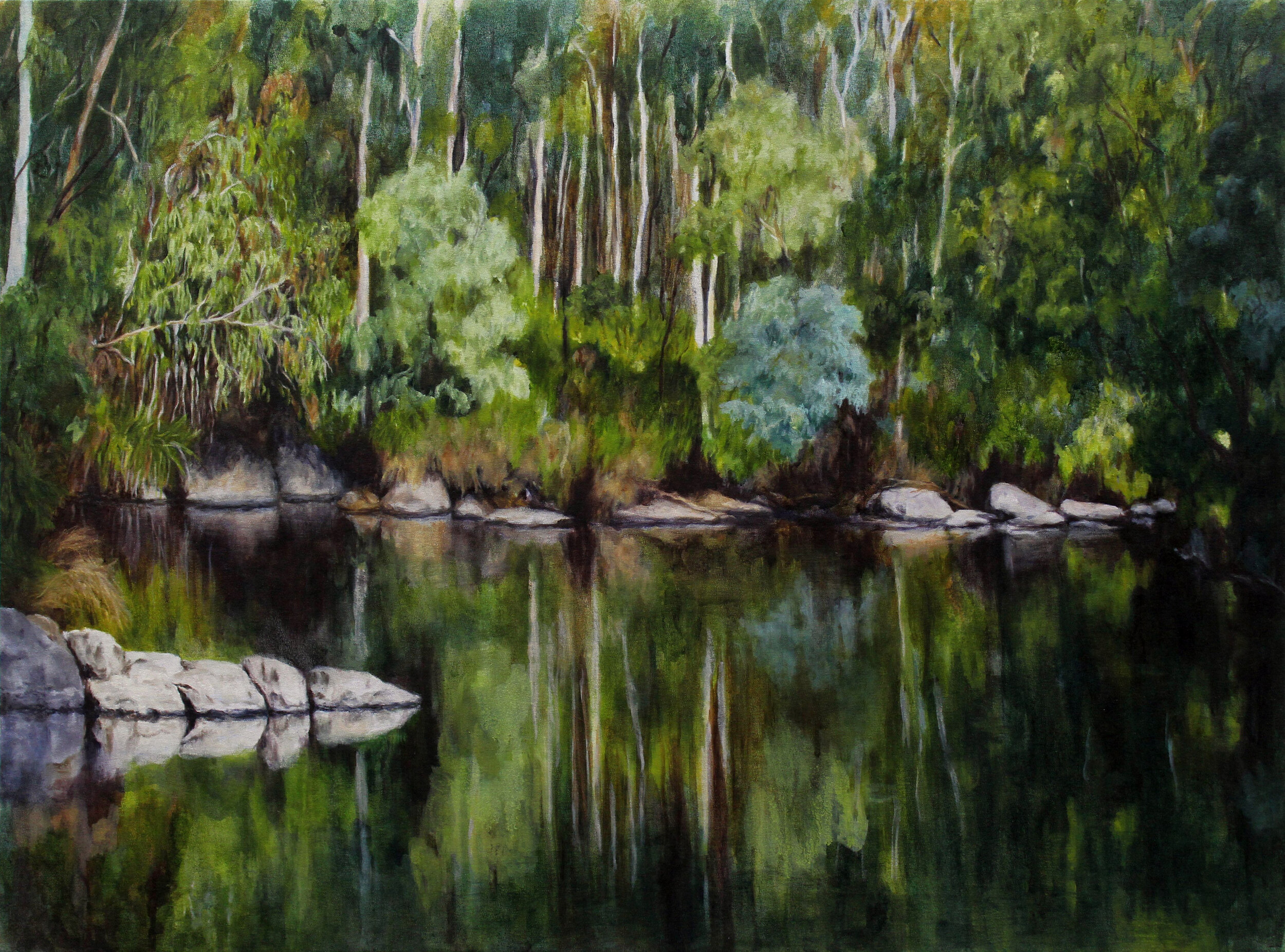 Pool#2, oil on canvas, 2020, 89 x 119cm