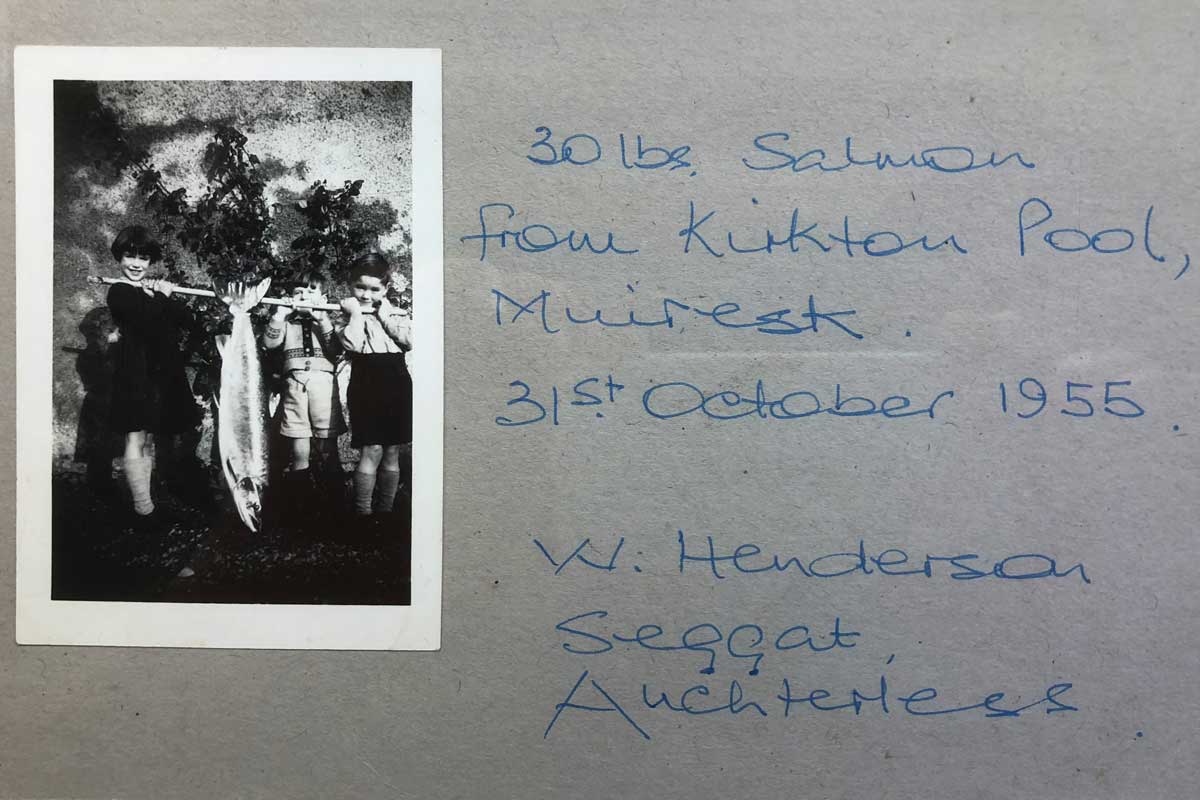 I came across this lovely photo in the record book. The season beckons, brimming with hope, let us try for the same moment; but please, spare the fish! Muireskers, we wish you tight lines for 2018. Catherine and Andrew Allwood.