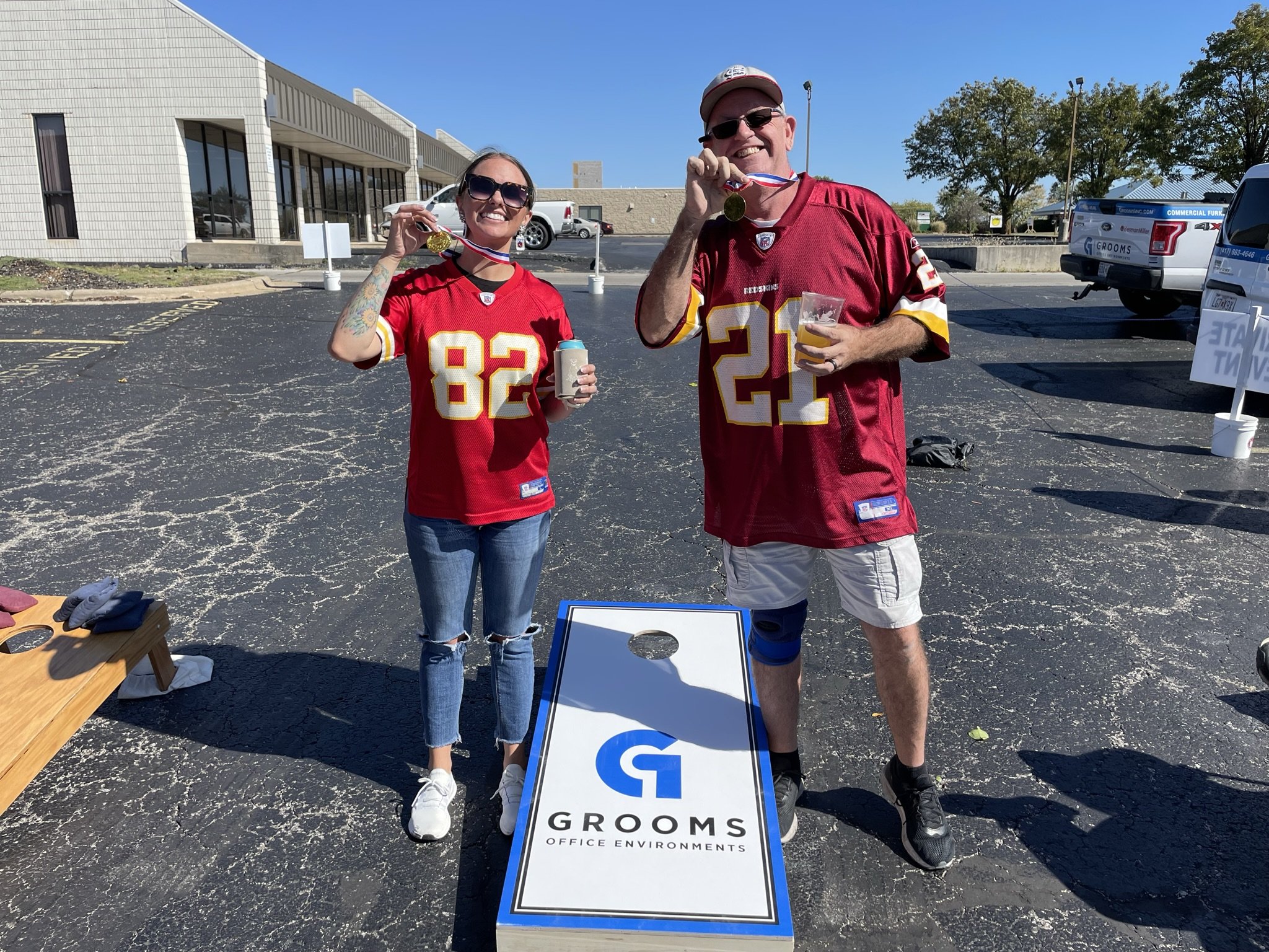 Grooms Office Environments Cornhole Tournament Winners 2022-Maggie and Larry.JPEG