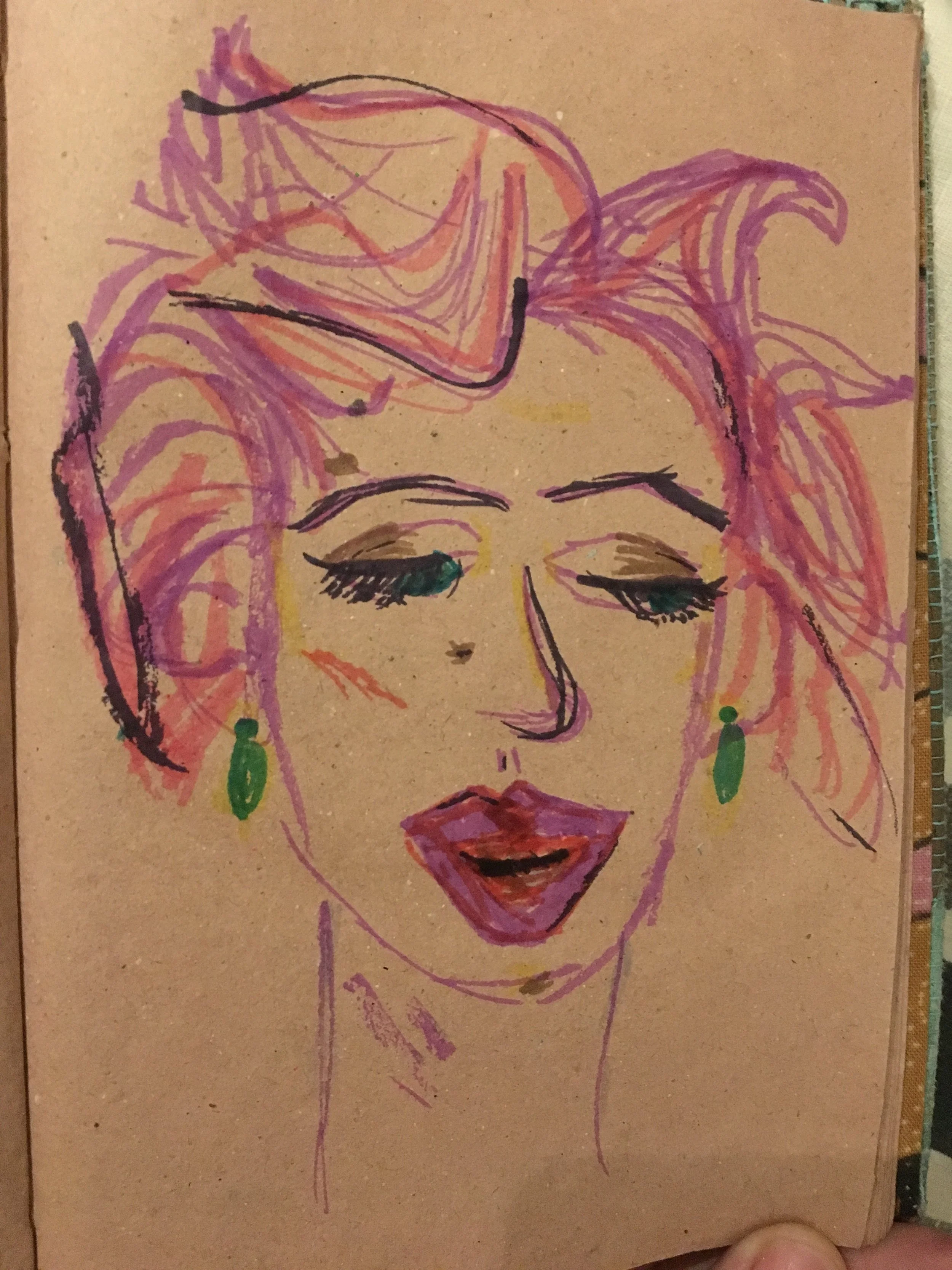 A drawing I did on a beautiful, quiet night in Tokyo.