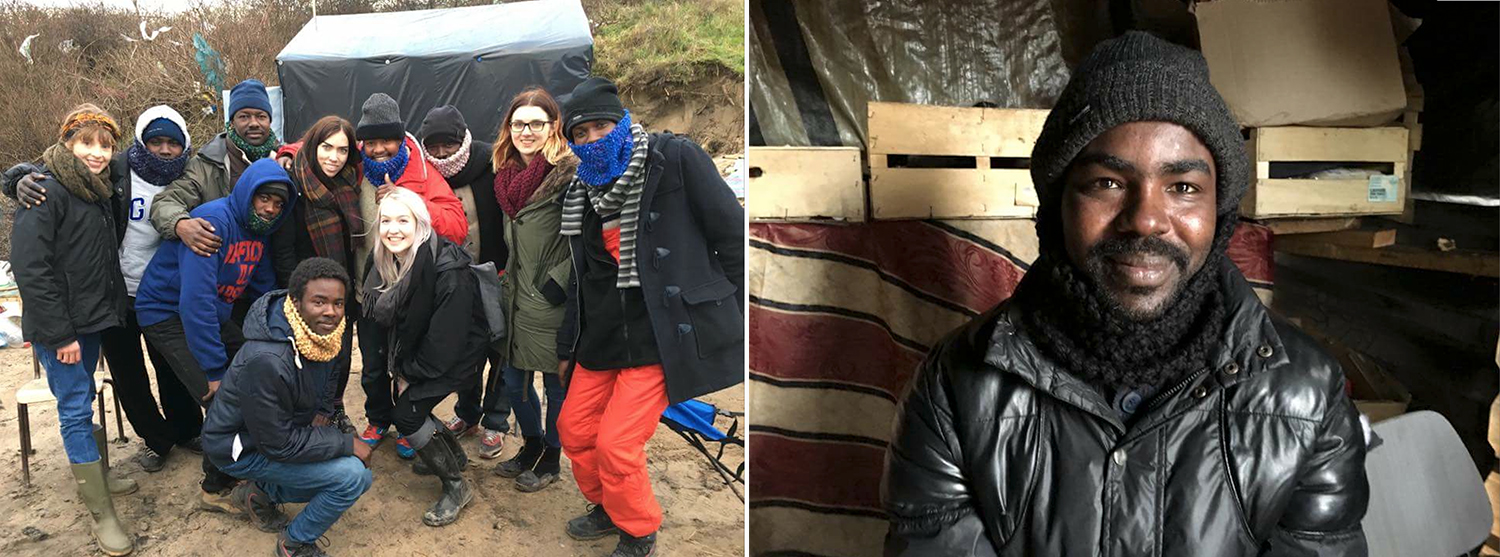 Handmade snoods donated to refugees in the Calais 'Jungle' by volunteers from The Worldwide Tribe