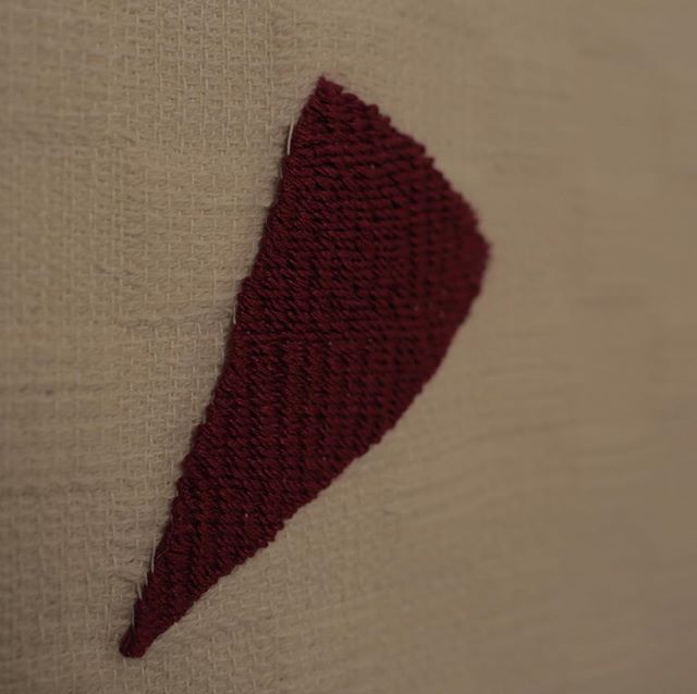 Red Triangle detail #2 #fibreartist #textile #tapestry