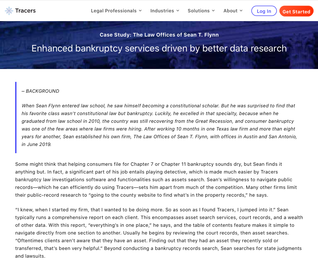 Case Study (Tracers)