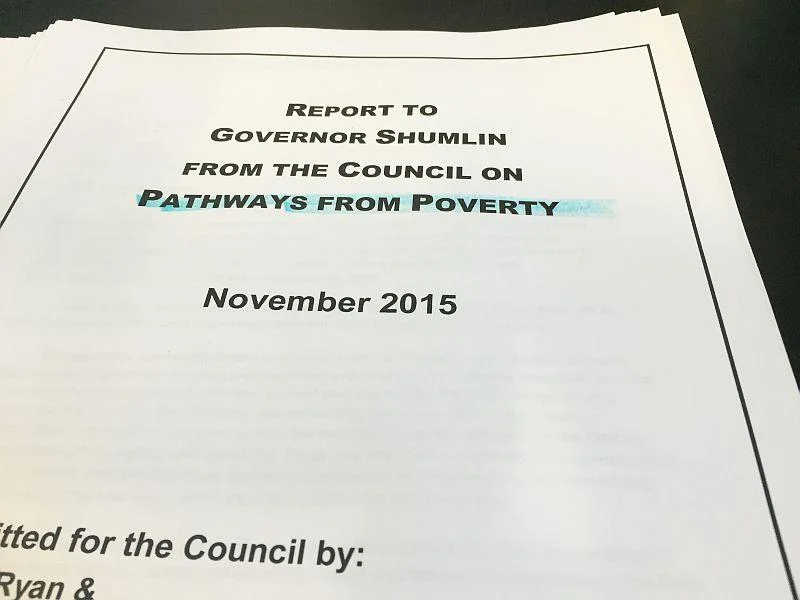 The Council on Pathways from Poverty presented their report to Governor Shumlin recently