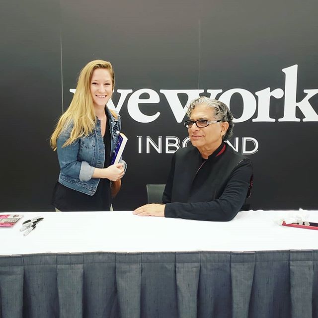 Not gonna lie I was in a funky mood yesterday. I also received a free pass to #inbound2018 and while all the friends I knew with tix ended up not being able to go- I knew I had to see the opening keynote with Deepak Chopra. His talk was intricate and