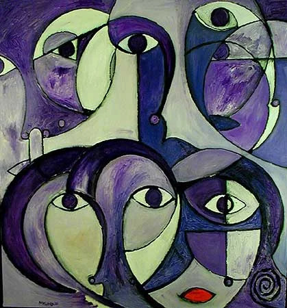 Purple Something, 2000 30 x 24". Acrylic on canvas
