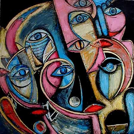Eight And You, 2001 72 x 74". Acrylic on canvas