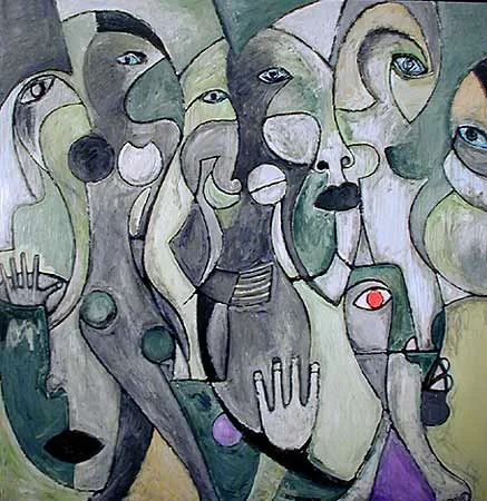 Red Eye, 2001 72 x 74". Acrylic on canvas