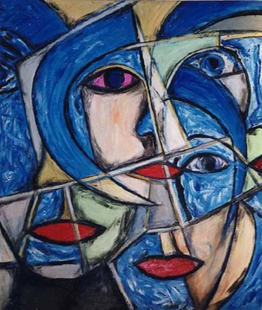 Pink Eye, 2002 61 x 49". Acrylic on canvas