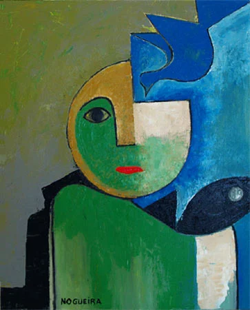 Dove and Fish, 2006 30 x 24". Acrylic on canvas