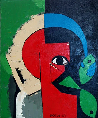 A Fish in a Hand, 2006 30 x 24". Acrylic on canvas