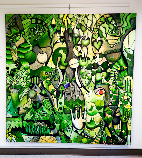 Red Eye Jungle, 2005. 74 x 72" acrylic on canvas