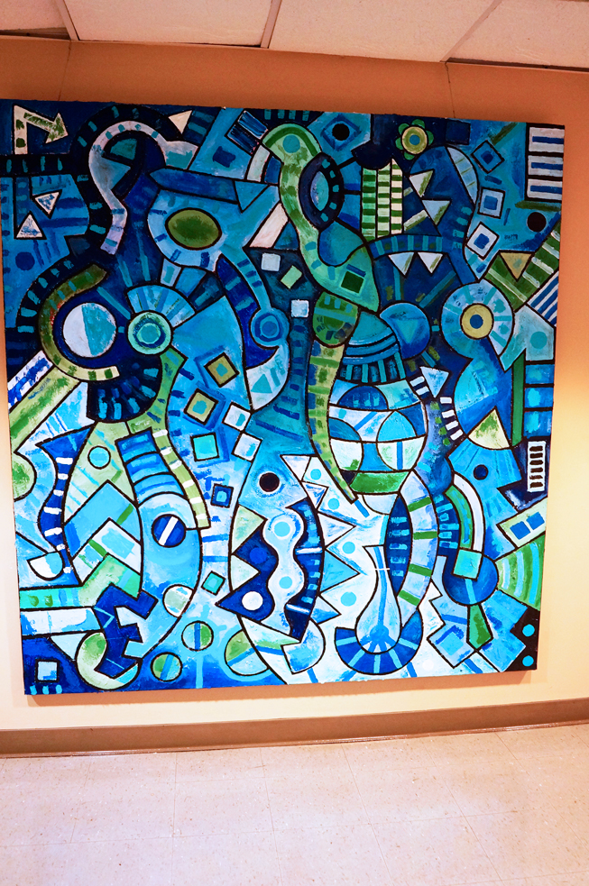 Azulado, 2006. 74 x 70”. acrylic on canvas