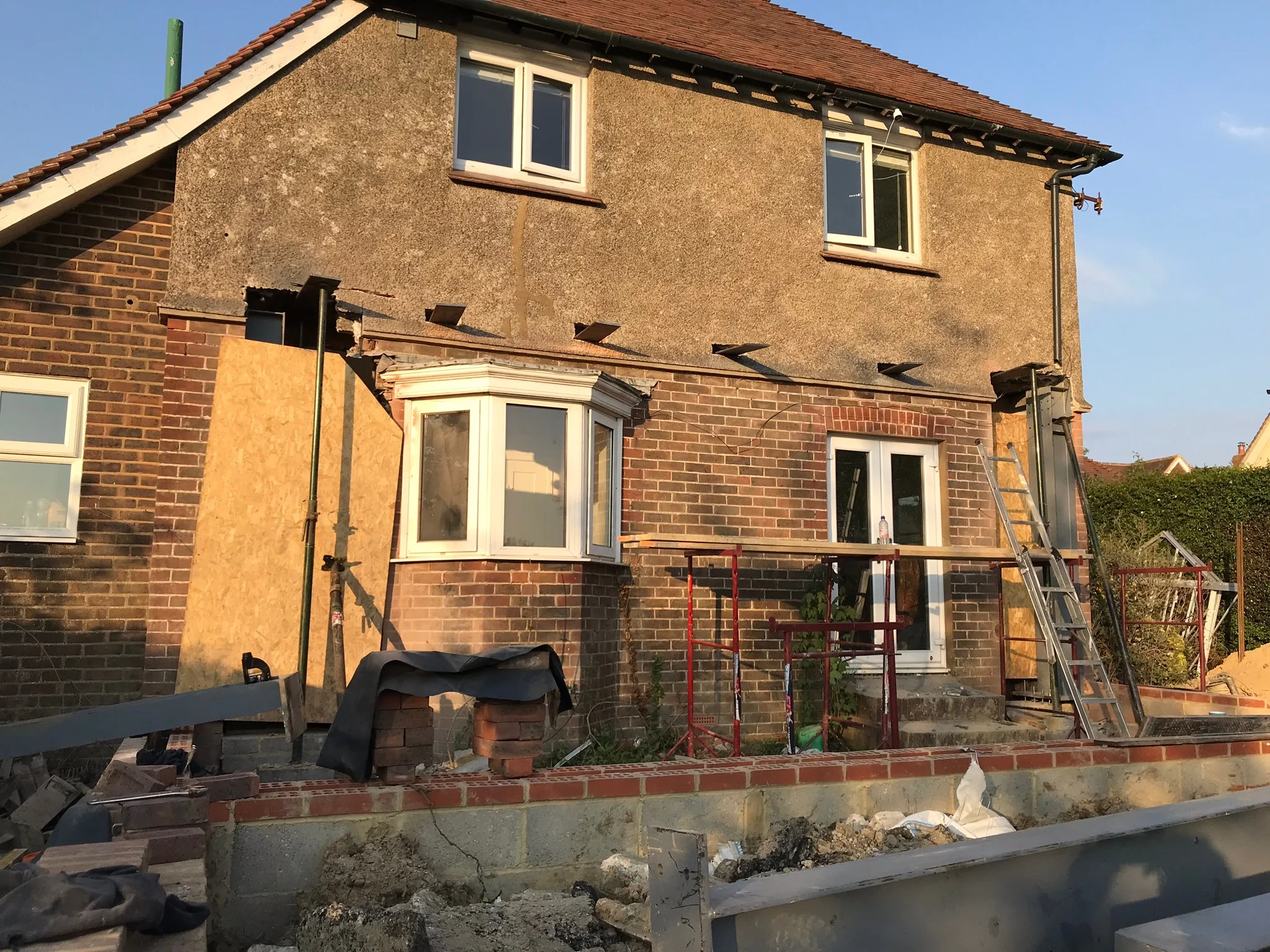 Prepping for the steels to go in.