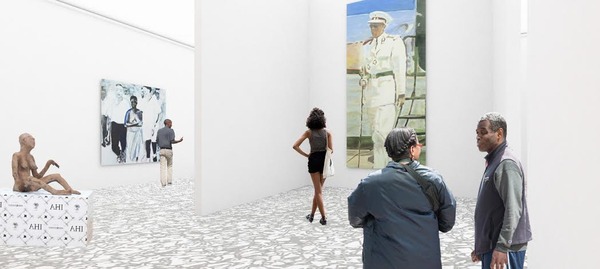 A rendering of the White Cube in Lusanga (Image: © OMA)