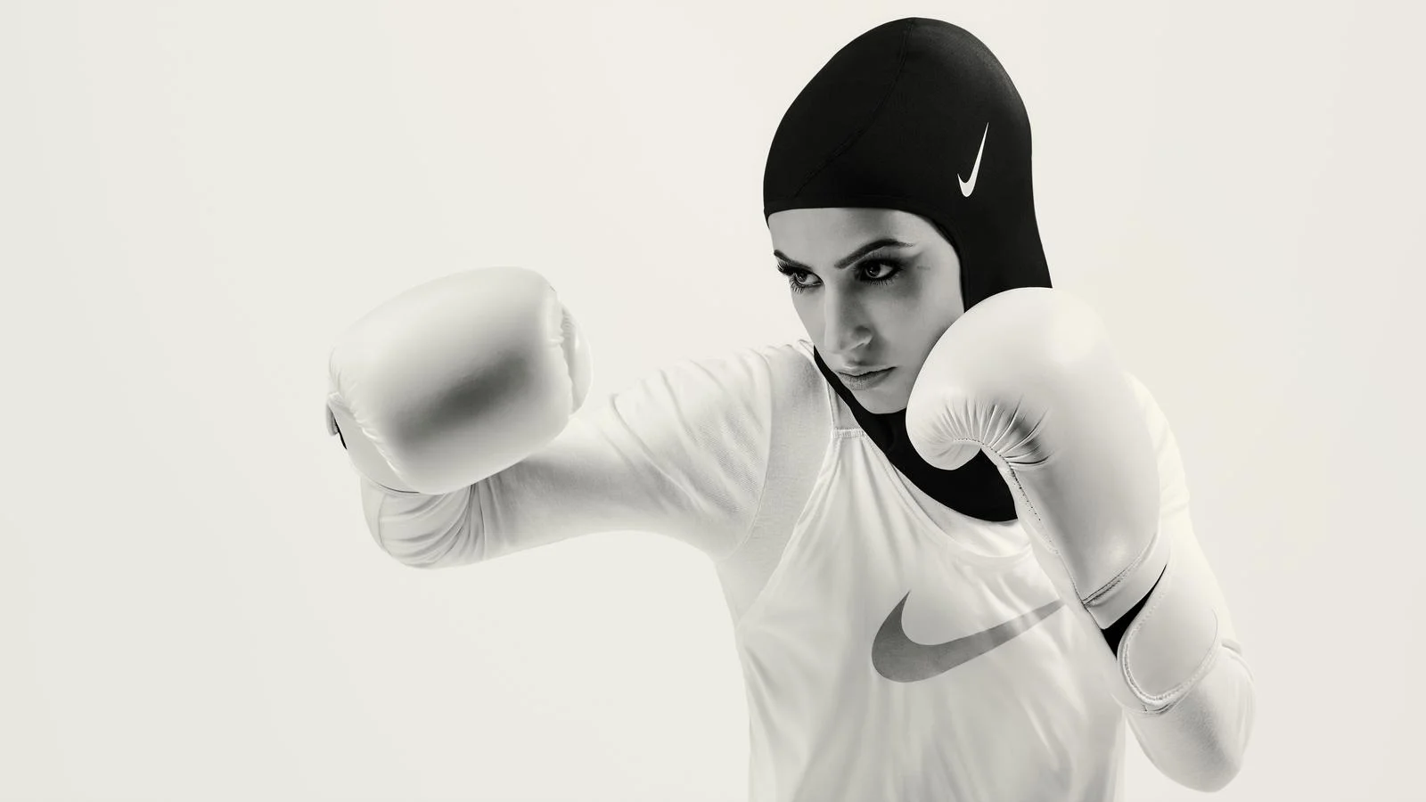 The designers gave that initial prototype to a variety of athletes, including weightlifter Amna Al Haddad and figure skater Zahra Lari, both from the United Arab Emirates, to put the garment to the test in their respective sports. Everyday athletes from around the Middle East, including runners like Manal Rostom, a Nike Run Club Coach in Dubai, and Zeina Nassar, a German boxer, also assessed the hijabs. Nike gathered both the athletes’ performance feedback and their reactions to the garment’s appearance.