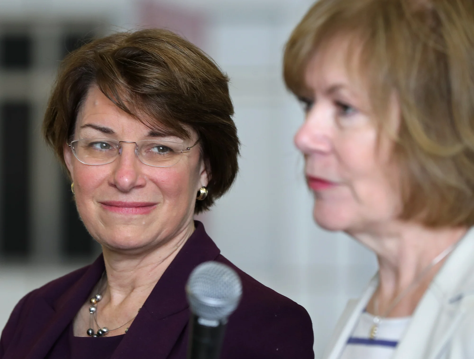 CURRENT MINN. SEN. AMY KLOBUCHAR (D) WILL BE JOINED BY CURRENT MINN. LT. GOV. TINA SMITH (D), TAPPED BY MINN. GOV. MARK DAYTON TO REPLACE CURRENT SEN. AL FRANKEN, WHO IS RESIGNING. 
